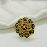 Crimson Heritage Floral Gold Ring