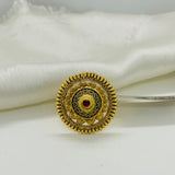Royal Mandala Gold Statement Ring