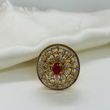 Ruby Radiance Gold Statement Ring