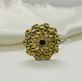 Regal Ruby Polki Gold Ring